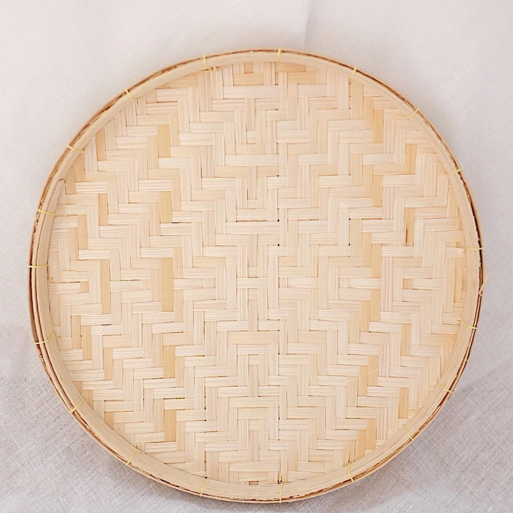 The Artisanal Bamboo Woven Round Tray