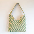The Checkerboard Raffia Summer Tote