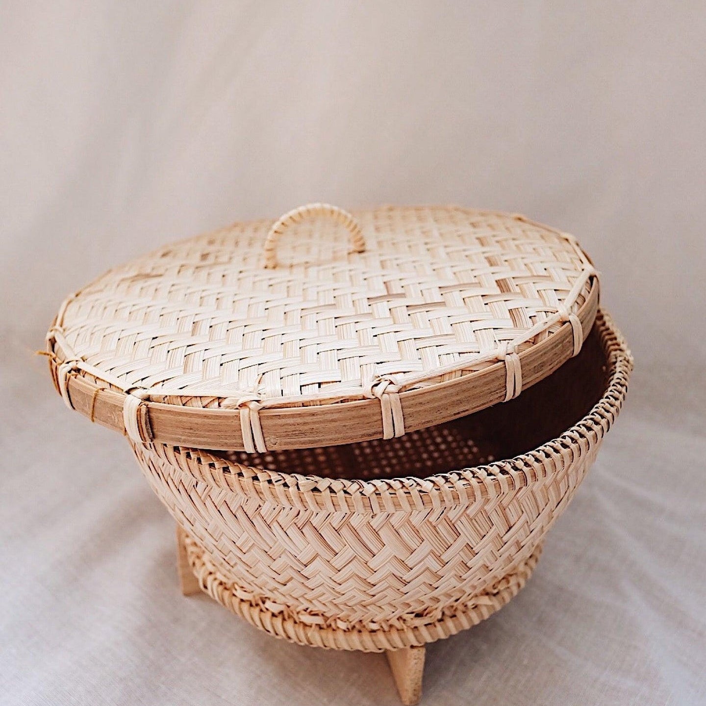 The Moon Handwoven Bamboo Basket