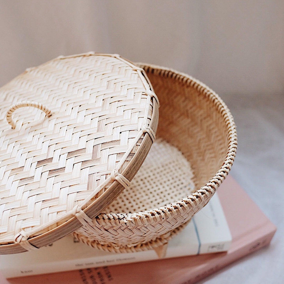 The Moon Handwoven Bamboo Basket