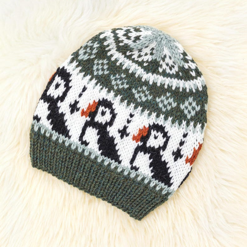 The Playful Penguin Knit Wool Beanie