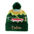 The Delvie Rainbow Trout Knit Pom Beanie