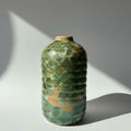 The Olive Crystalline Ribbed Ceramic Vase