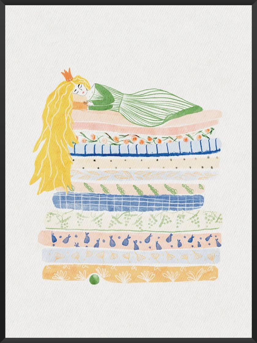 The Princess and the Pea by Andersen - Poster