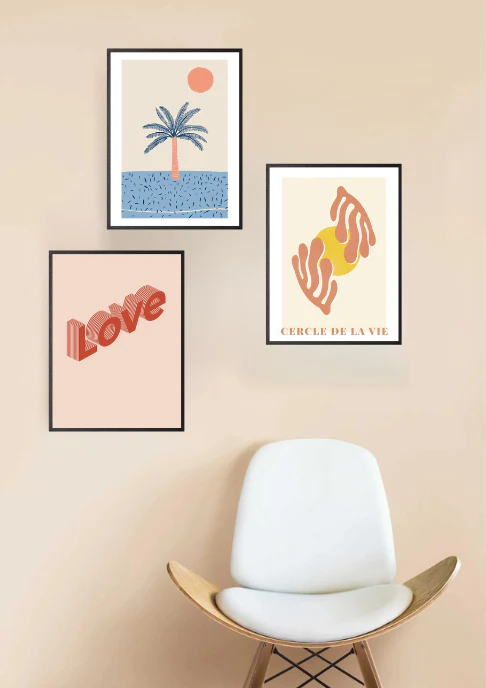 Pink sweetness poster set