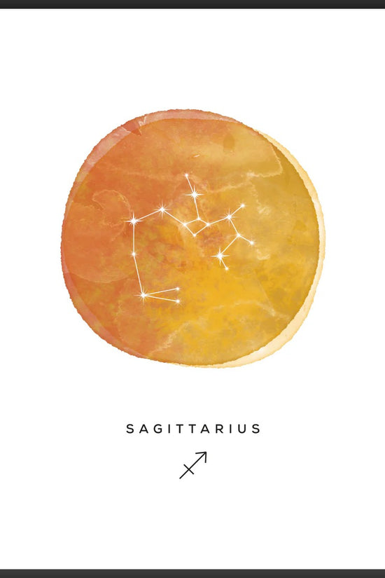 Sagittarius  - Sagittarius Watercolor Constellation Poster