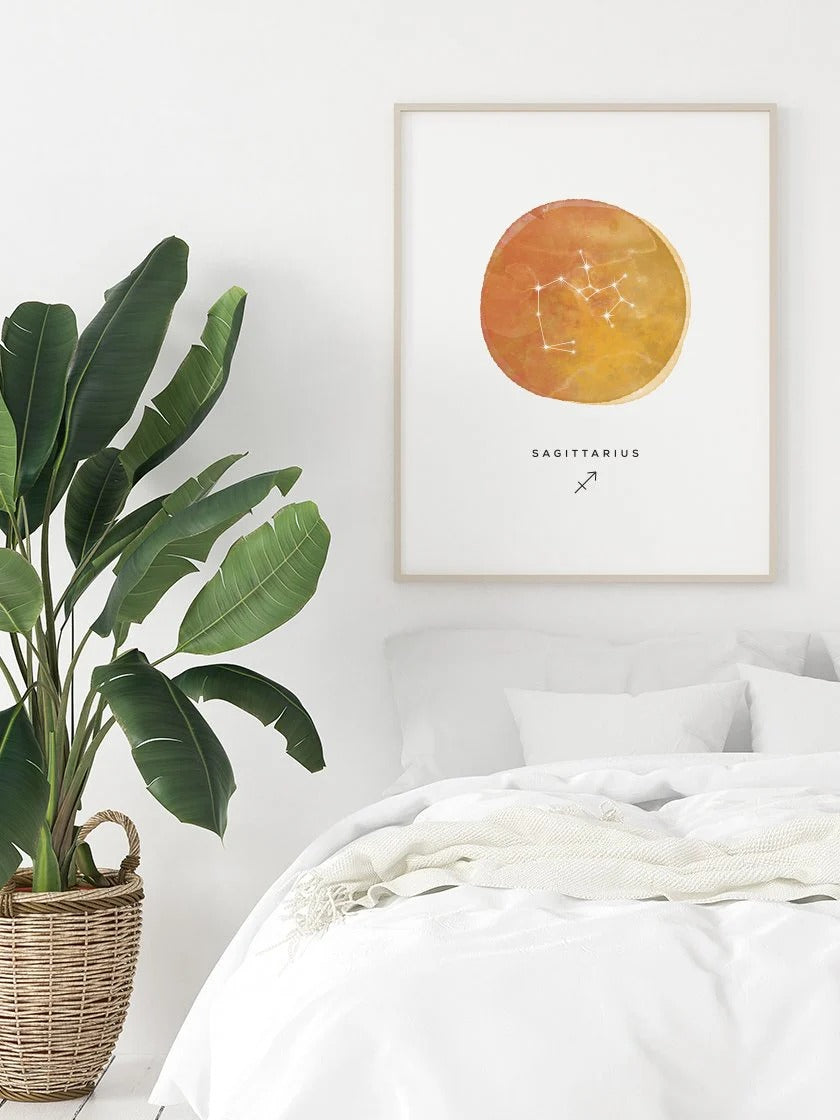 Sagittarius  - Sagittarius Watercolor Constellation Poster