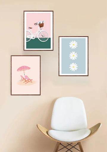 Summer Cycling Poster Set