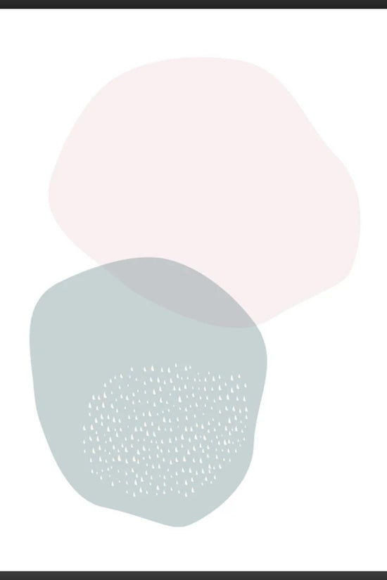 Blue and Pink Pastel Circle Shapes Poster