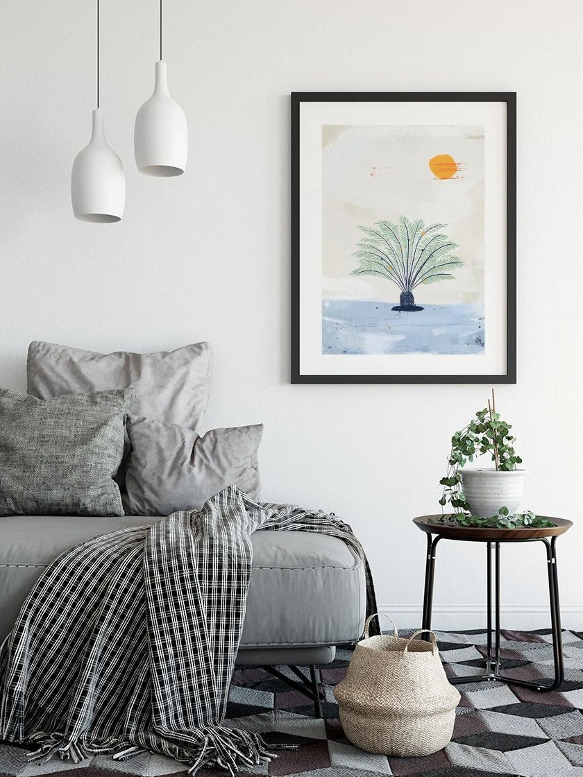 Blue Palm - Blue Palm Tree Poster